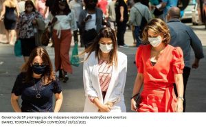São Paulo prorroga uso obrigatório de máscara até 31 de março
